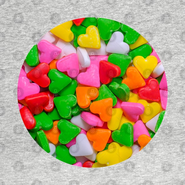 Multicolored Confetti Sprinkle Hearts Photo Circle by love-fi